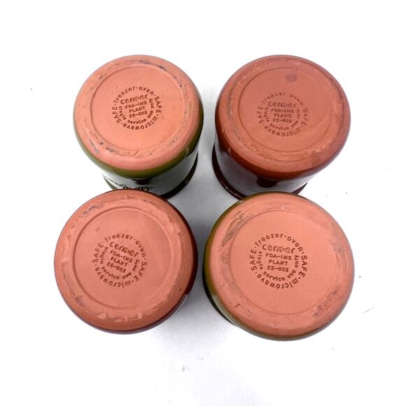 La Fermiere Yogurt Pots Olive Green Espresso Brown Limited Fall 2025 Lot of 4 - Picture 5 of 5